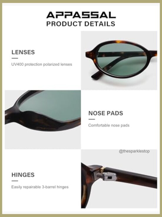 Retro Oval Polarized Sunglasses for Women Men Unisex main image 5